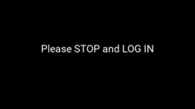 stop and login