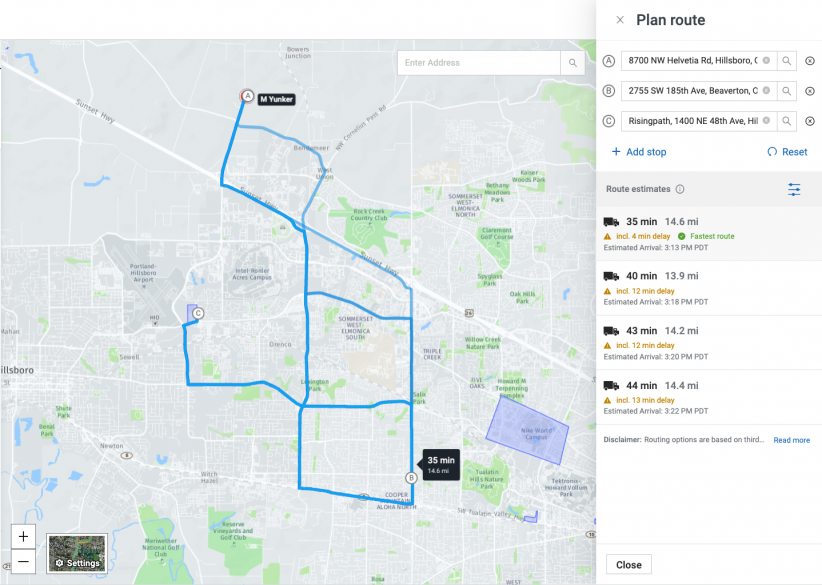 ETA Plan RouteUS